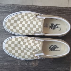 Checkered Vans Slip On